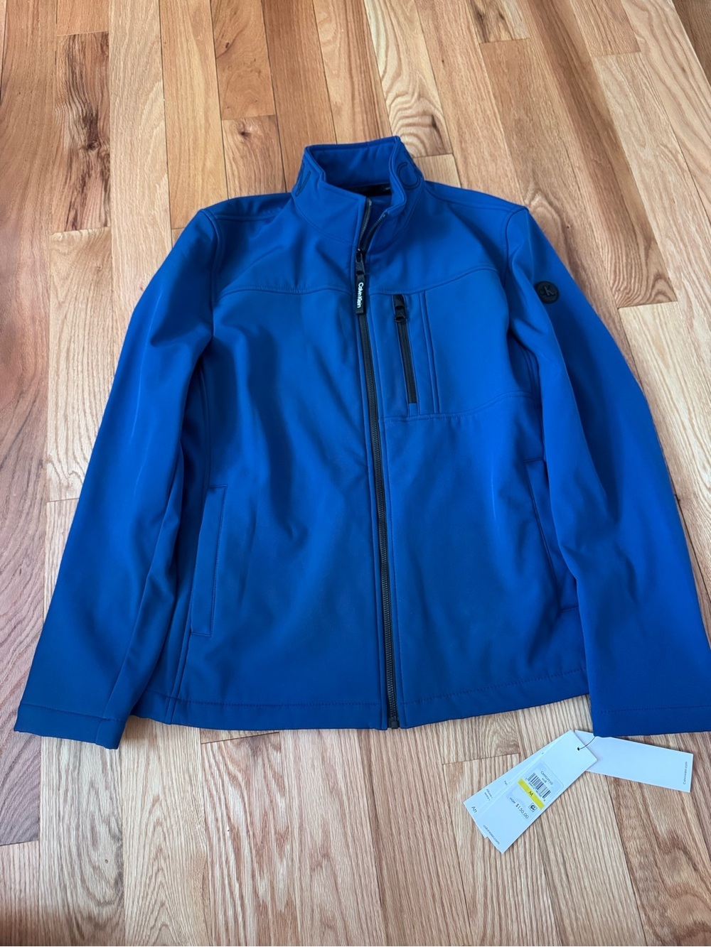 NWT Men's Blue Softshell Jacket by Calvin Klein